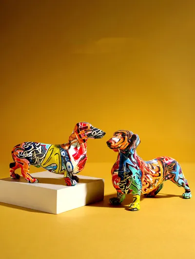 Color dog decoration