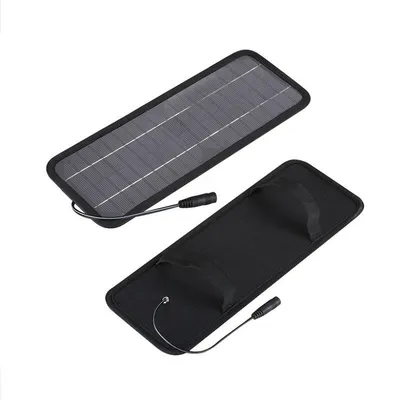 5W portable solar car battery charger solar charging car emergency charging supplement loss