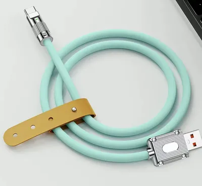 Metal Head Type-c Bold Charging Cable Liquid Silicone