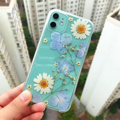 Girls Fashion Preserved Flower Phone Case