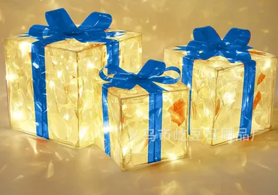 صندوق هدايا عيد الميلاد المضيء، عين القطة الليزرية، صندوق هدايا مضيء، عيد الميلاد
