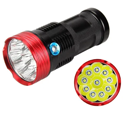 10 lamp beads strong light flashlight