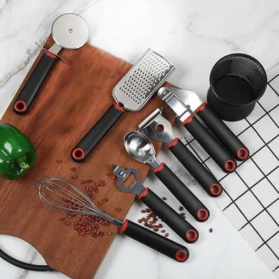 Kitchen Tool Set Can Opener Garlic Press Egg Beater Cheese Shaver Ice