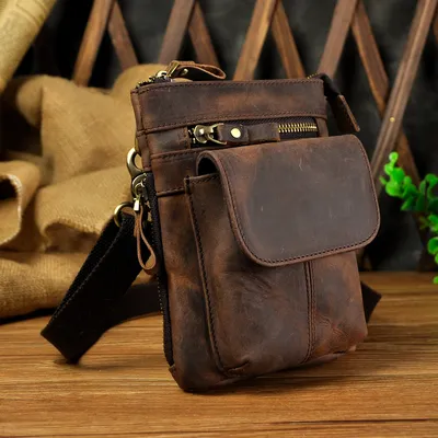 Casual leather retro wear belt multifunctional shoulder bag
