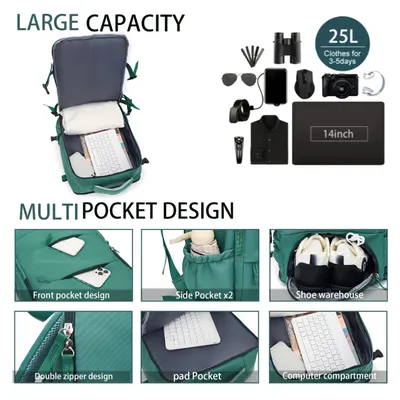 Cross-border Large-capacity Backpacks For Both Men And Women, Multi-functional Luggage Backpacks, Can Be Divided Into Sections For Outdoor Travel And Convenient Trips