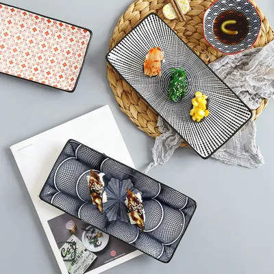 Japanese Creative Rectangular Sushi Plate