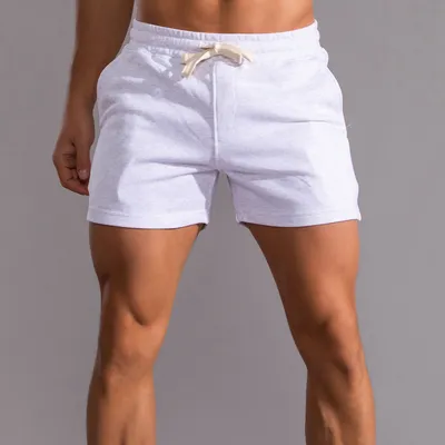 Solid Color Men's Sports Running Fitness Casual Shorts