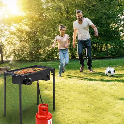 Rectangular Double Eyed Four Legged Gas Burner