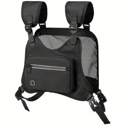 Outdoor Cycling, Sports, Fitness, Running Vest, Chest Bag, Adjustable Reflective Mesh Pocket,