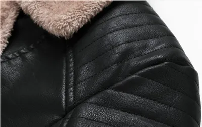 Men's Fur Leather Motorcycle Leather Casual PU