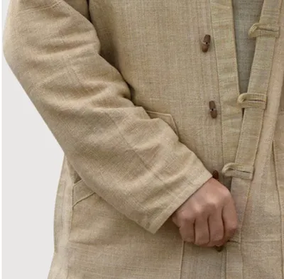 Men's ethnic style hooded long sleeve casual jacket