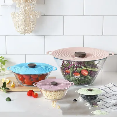 Food-grade Silicone Lid Keeps In 6 Sizes