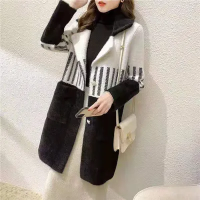 Woolen Coat Thickened Mink Double-sided Fleece Mid-length
