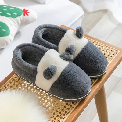 Home Thick-soled Couple Cute Indoor Household Bag With Plush Confinement Warm Cotton Shoes