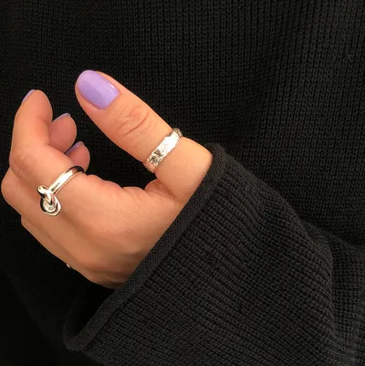 Women's 925 Sterling Silver Knotted Geometric Ring