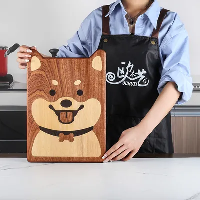 Ebony Cutting Board Cartoon Shiba Inu Modeling