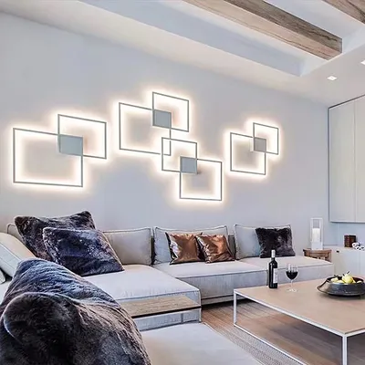 Simple geometric line LED shape wall light