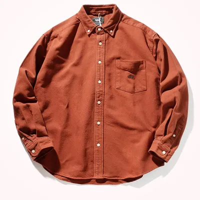 Loose Shirt Men's Trend Thickening Heavy Retro Pocket