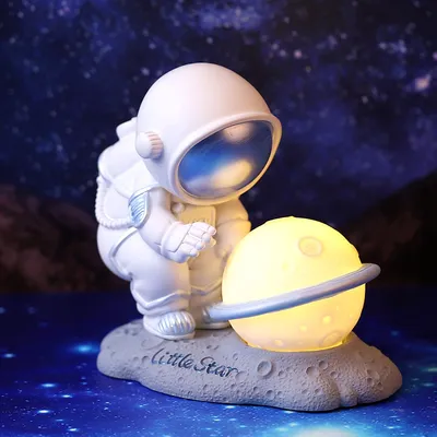 Cartoon Cute Spaceman Bedroom Table Decorations Small Ornaments