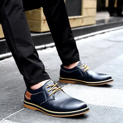 Large Size Leather Shoes Men 48 Leather British Shoes Men