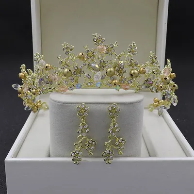 Bridal Golden Headband Hair Accessory Crown