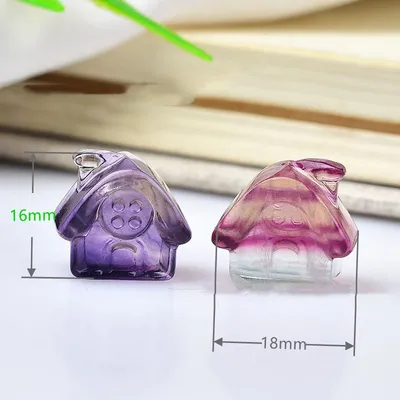 Natural Crystal Coloured Fluorite Craft DIY Ornaments