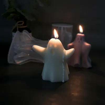 Ghostly Halloween Scented Candle Silicone Mold