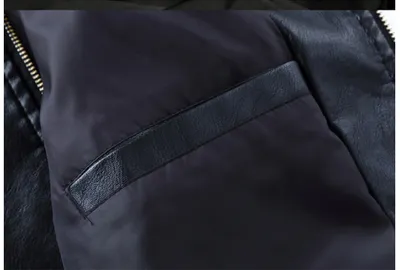 Men's Thin Baseball Collar PU Leather Jacket
