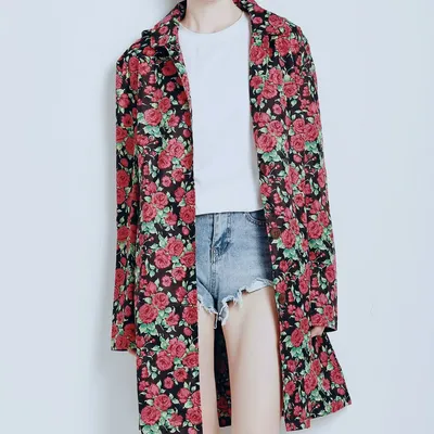 Rose Trench Coat Mid-length Women
