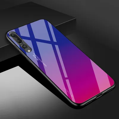 Compatible with Apple , Gradient Color Glass Shell Anti-drop Cover