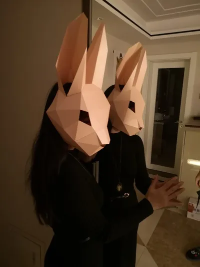 زينة وجه أرنب للهالوين