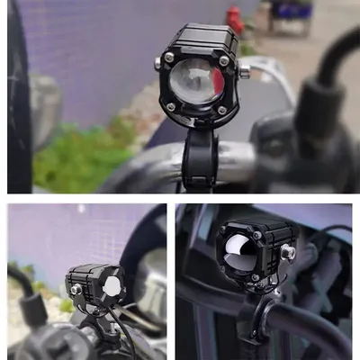 2pcs M5 Spotlight Ultra Bright LED Fog Lights, Headlights, Motorcycles, Cars, Projectors, Waterproof, Universal, Suitable For Motorcycles, SUV, Small, Auxiliary, Spotlight, 12W