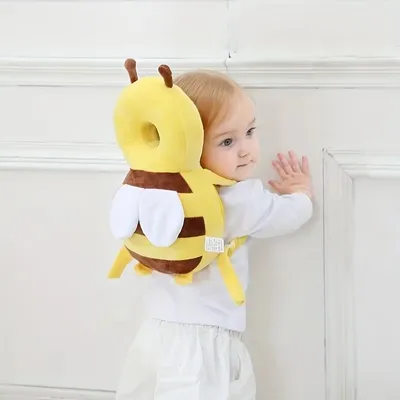 Head Back Protector Baby Protect Pillow Learn Walk Pad Prevention Fall Cartoon Bee Kids Pillows