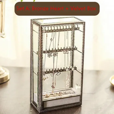 Glass copper bar storage box