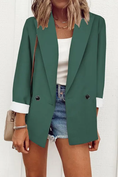 Temperament Slim Jacket Fashion Business Single Breasted Long Sleeve Casual Suit Top Clothing