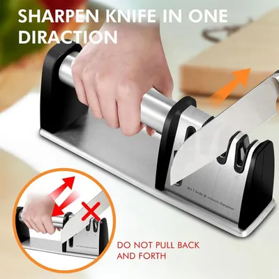Non-slip Kitchen Knife Sharpener, Ergonomic Handle, Safe And Fast Knife Sharpening Tool, Suitable For Home And Restaurant Use.