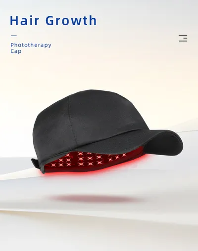 LED Red Light Hair Therapy Cap, Hot Compress Hair Care Device, Infrared Hair Care Cap
