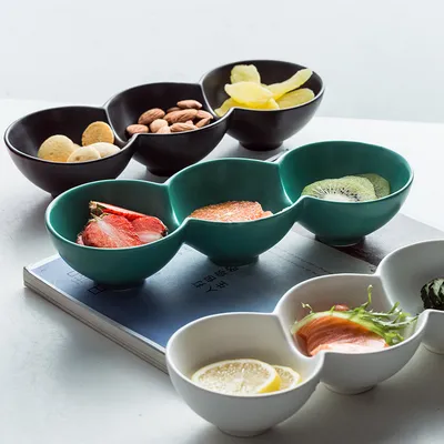 Special-shaped Ceramic Household Dessert Fruit Salad Bowl