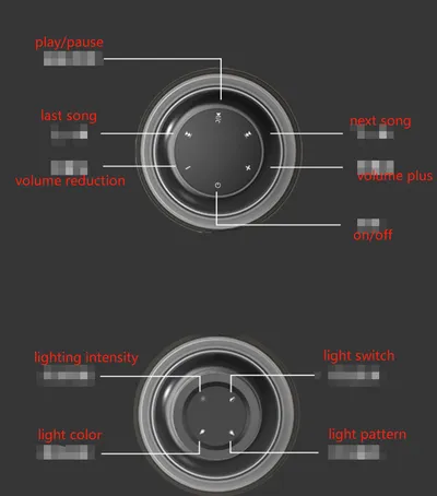 Speaker subwoofer ambient light