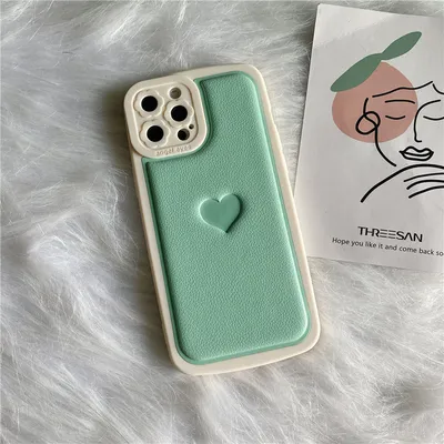 Embossed Love Faux Leather Phone Case