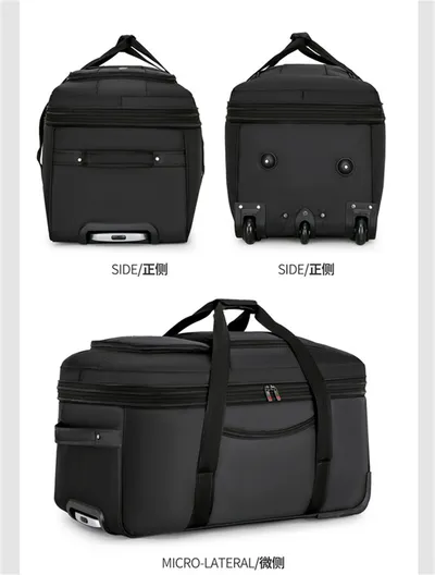 Women Travel Suitcase Trolley Bags Wheeled Bag Oxford Waterproof Rolling Luggage Travel Handbag