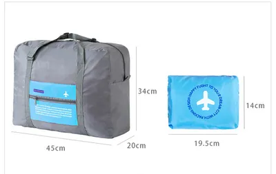 Large Capacity Foldable Travel Bag Nylon Waterproof Gym Duffel Bag Folding Traveling Clothes Storage Organizer