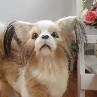 Animal Model Fur Craft Gift Static Ornament Dog Model