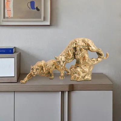 Creative Crafts Money Leopard Decoration Wine Cabinet Office Hall Home Simple