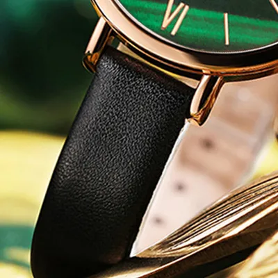 Fashion Disc Waterproof Luminous Small Green Watch