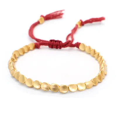 Handmade Tibetan Buddhist Bracelets On Hand Braided Copper Beads Lucky Rope Bracelet & Bangles For Women Men