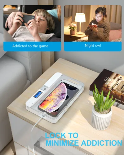 Portable Phone Lock Box With Timer For IPhone And Android Phones, Self-Control Timed Phone Jail Locker To Help Kids,Students, Adults Focus Back, Unplug From Phones Boost Your Mental Wellness