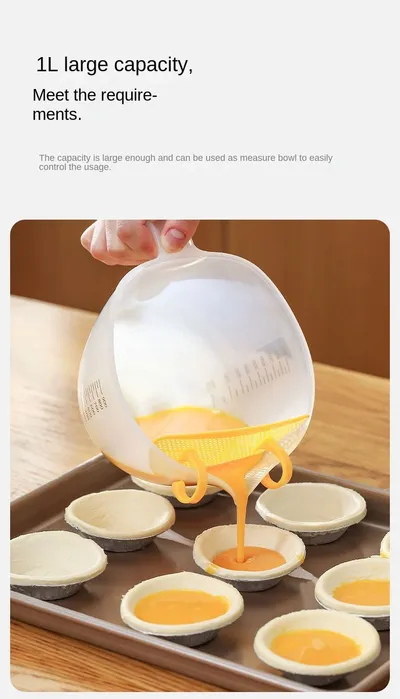 Large Capacity Graduated Measuring Cup For Beating Eggs Egg Liquid Filtering Egg Foam Baking Bowl Mixing Bowl Kitchen Household