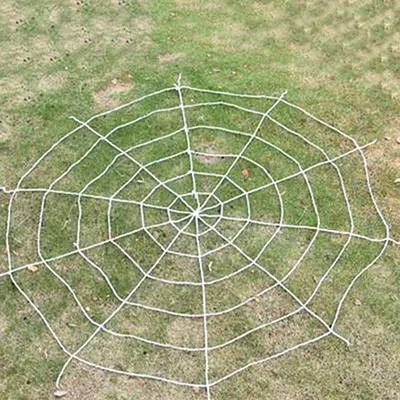 Plush spider web decoration