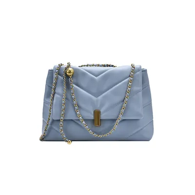 Textured chain shoulder bag
